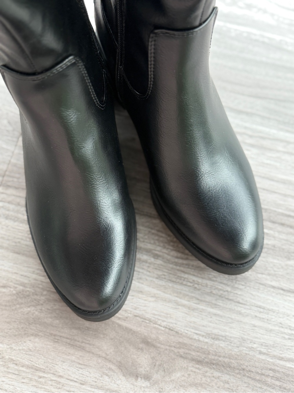 LifeStride Bridgett Wide Width Wide Calf Black Riding Knee High Boots Size 7W - Picture 11 of 15